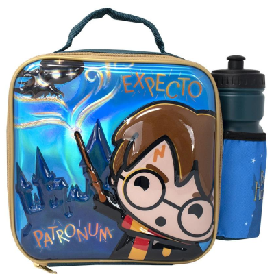 Lancheira térmica + cantil Harry Potter
