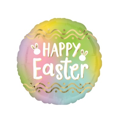 Balão metálico "Happy Easter" 43cm