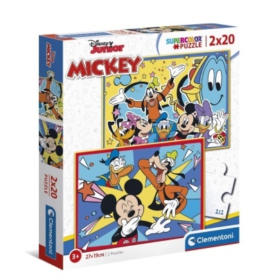 Puzzle Mickey Disney Junior 2x20 peças | Clementoni