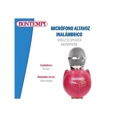 Microfone Karaoke Wireless rosa Microfone Karaoke Wireless rosa