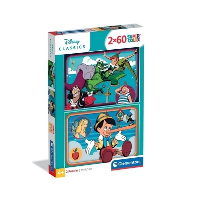 Puzzle Disney 2x60 peças Supercolor | Clementoni