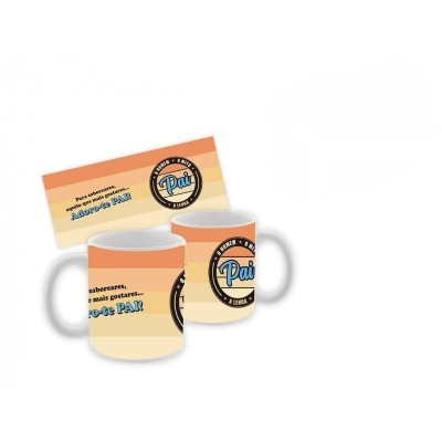 Caneca cerâmica "Pai, o Homem, o Mito, a Lenda"