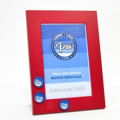 Moldura em madeira "Pai, o Homem, o Mito, a Lenda"