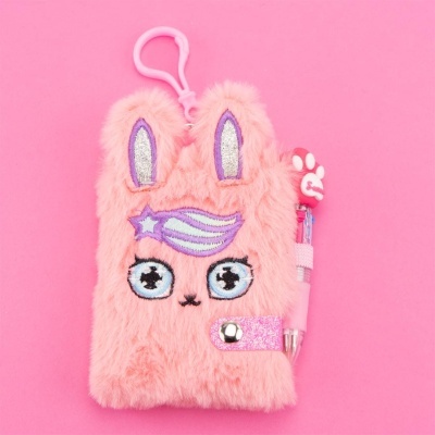 Mini Bloco de Notas Porta-Chaves com Caneta Multicor | Girabrilla