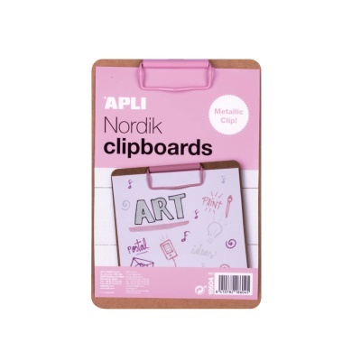 Prancheta com mola A5 rosa pastel | Apli Nordik