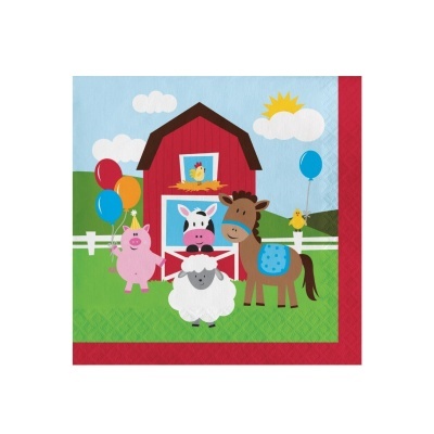 Guardanapos Animais da Quinta 16unid