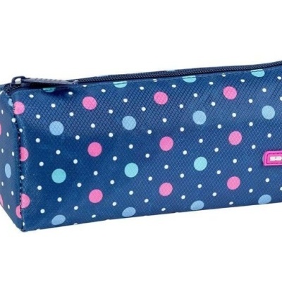 Estojo escolar Safta Dots Azul
