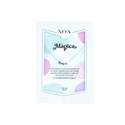 Colar prateado aço "Mágica"  | Noa Story