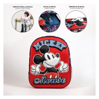 Mochila pré-escolar 3D Mickey