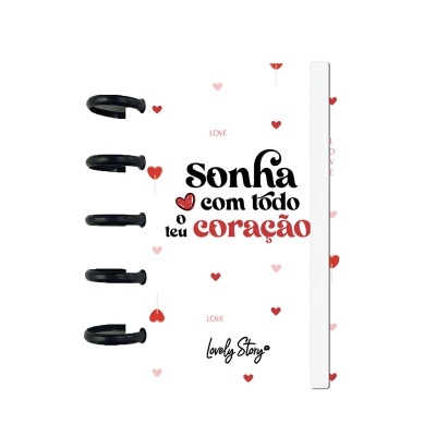Caderno/Bloco de notas A6 "Sonha Com Todo o Teu Coração" | Lovely story