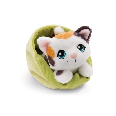 Gato com manchas em cesto 12cm Little Paws  | Nici