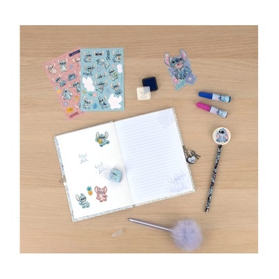 Set diário glitter | Stitch
