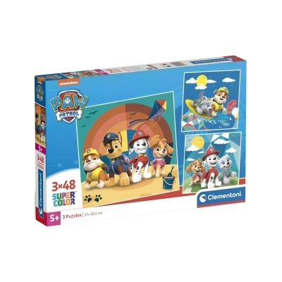 Puzzle Patrulha Pata 3x48 peças Supercolor | Clementoni