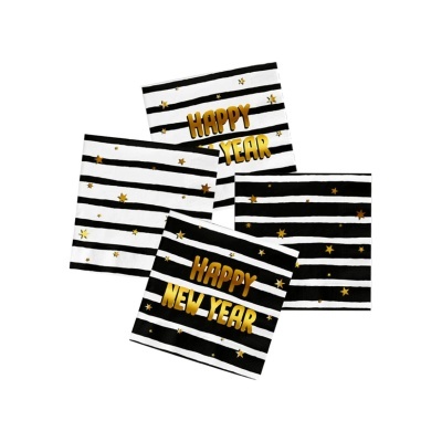 Guardanapos Riscas "Happy New Year"