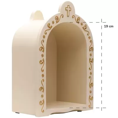 Oratório grande pérola/dourado | Little Drops of Water