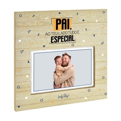 Moldura de madeira "Pai, ao teu lado tudo é especial" | Lovely Story