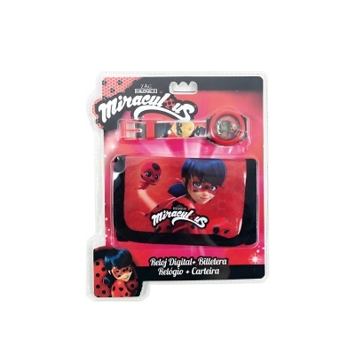 Conjunto Carteira + Relógio Digital | LadyBug