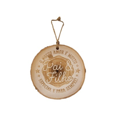 Placa de madeira "Pai & Filho"