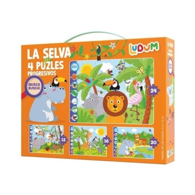 Puzzle A selva 4 em 1 | Ludum