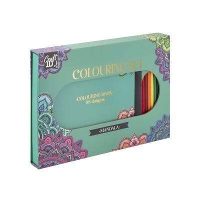 Conjunto de colorir Mandala com 10 lápis de cor