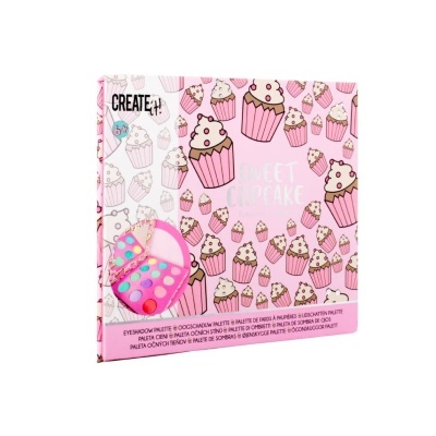 Paleta de sombras para olhos com design de cupcakes rosa