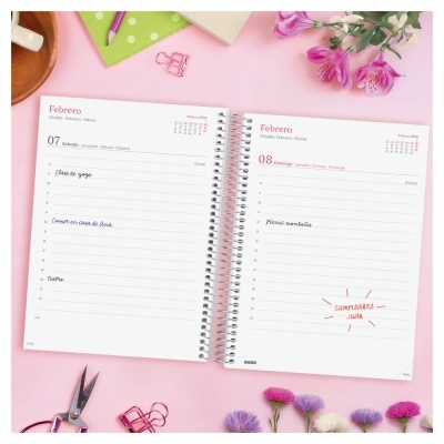 Agenda diária A5 2026 Espiral Beta Impossível | Finocam