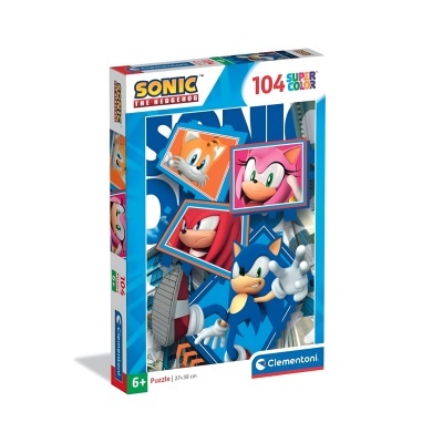Puzzle Sonic 104 peças Supercolor | Clementoni