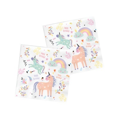 Guardanapos Unicórnio e Arco-Íris