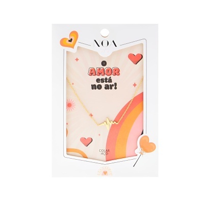 Colar dourado Aço "O amor está no ar" | Noa Story