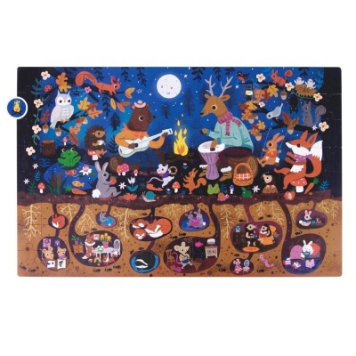 Puzzle de observação floresta 104 peças + Poster