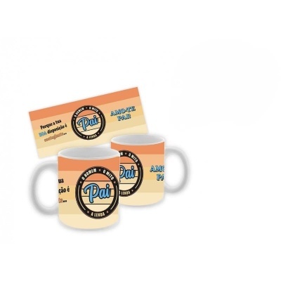 Caneca cerâmica "Pai, o Homem, o Mito, a Lenda"