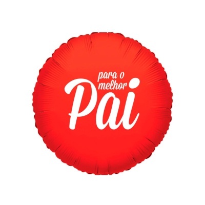 Balão metálico vermelho "Para o Melhor Pai"
