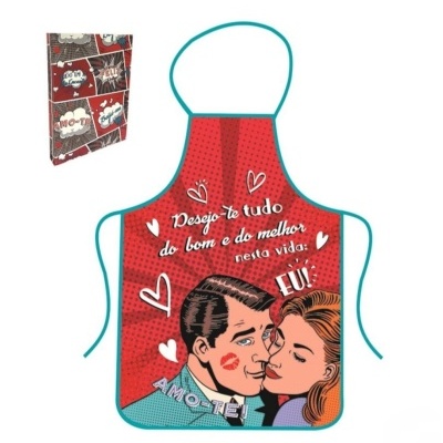 Avental vermelho "Amo-te"