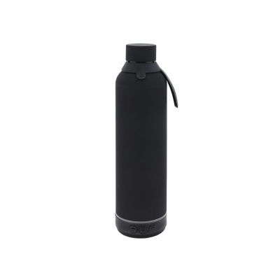 Garrafa térmica Black com coluna Bluetooth | Aurea Garrafa térmica Black com coluna Bluetooth | Aurea