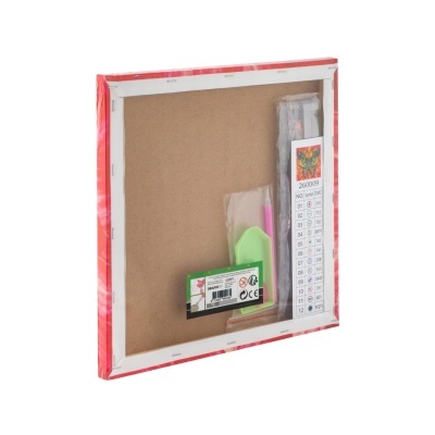 Conjunto para pintura por números com tela, pincel, tinta e guia numerada