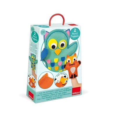 Conjunto 2 Fantoches Coruja e Raposa Goula