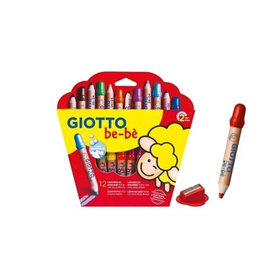 12 Lápis de Cor + Afia Lápis | Giotto Bebé