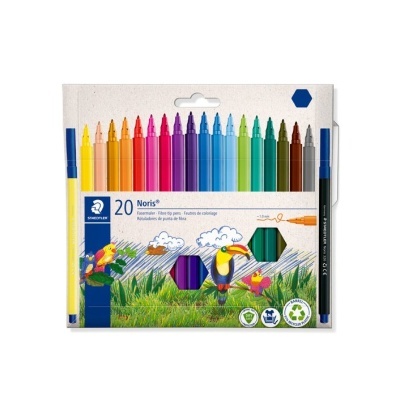 20 Marcadores Staedtler Noris Ponta de Fibra