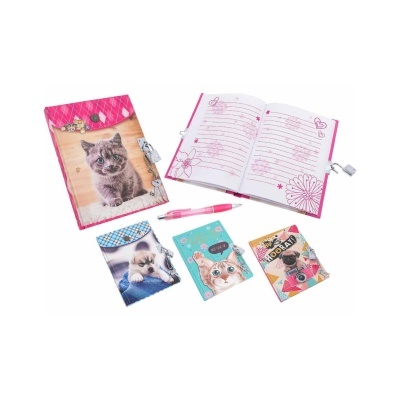 Diário Secreto com Cadeado e Caneta - Sortido