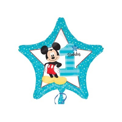 Balão Foil Estrela 1º Aniversário Mickey