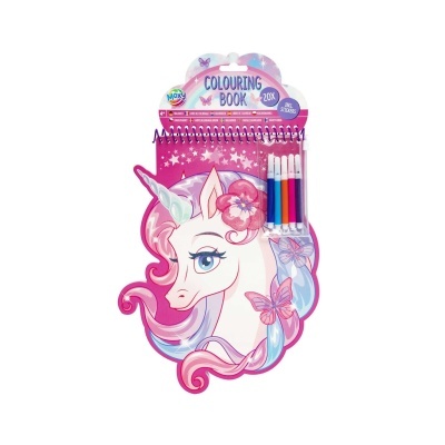 Livro de colorir em formato de Unicórnio