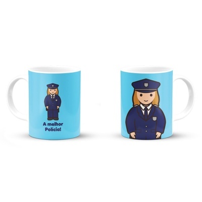Caneca cerâmica "A melhor Polícia" | Little Drops of Water