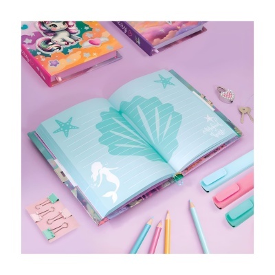 Diário secreto com cadeado Sereia