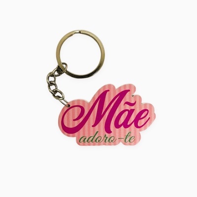 Porta-chaves MDF "Mãe Adoro-te"