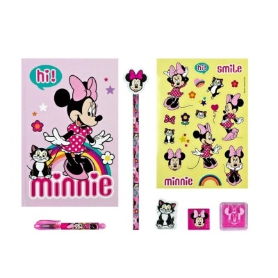 Conjunto de escrita creative notebook Minnie