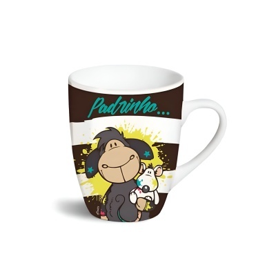 Caneca porcelana "Padrinho contigo o mundo fica mais colorido" | Nici