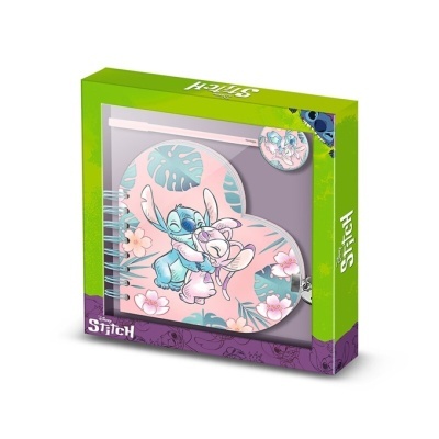 Set diário + caneta Stitch