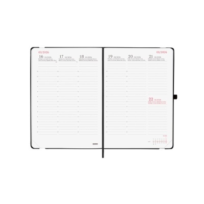 Agenda semanal A5 2026 Capri Preto | Finocam