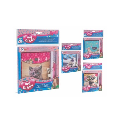 Diário Secreto com Cadeado e Caneta - Sortido