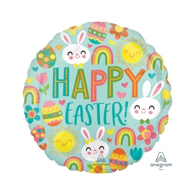 Balão metálico "Happy Easter" 43cm